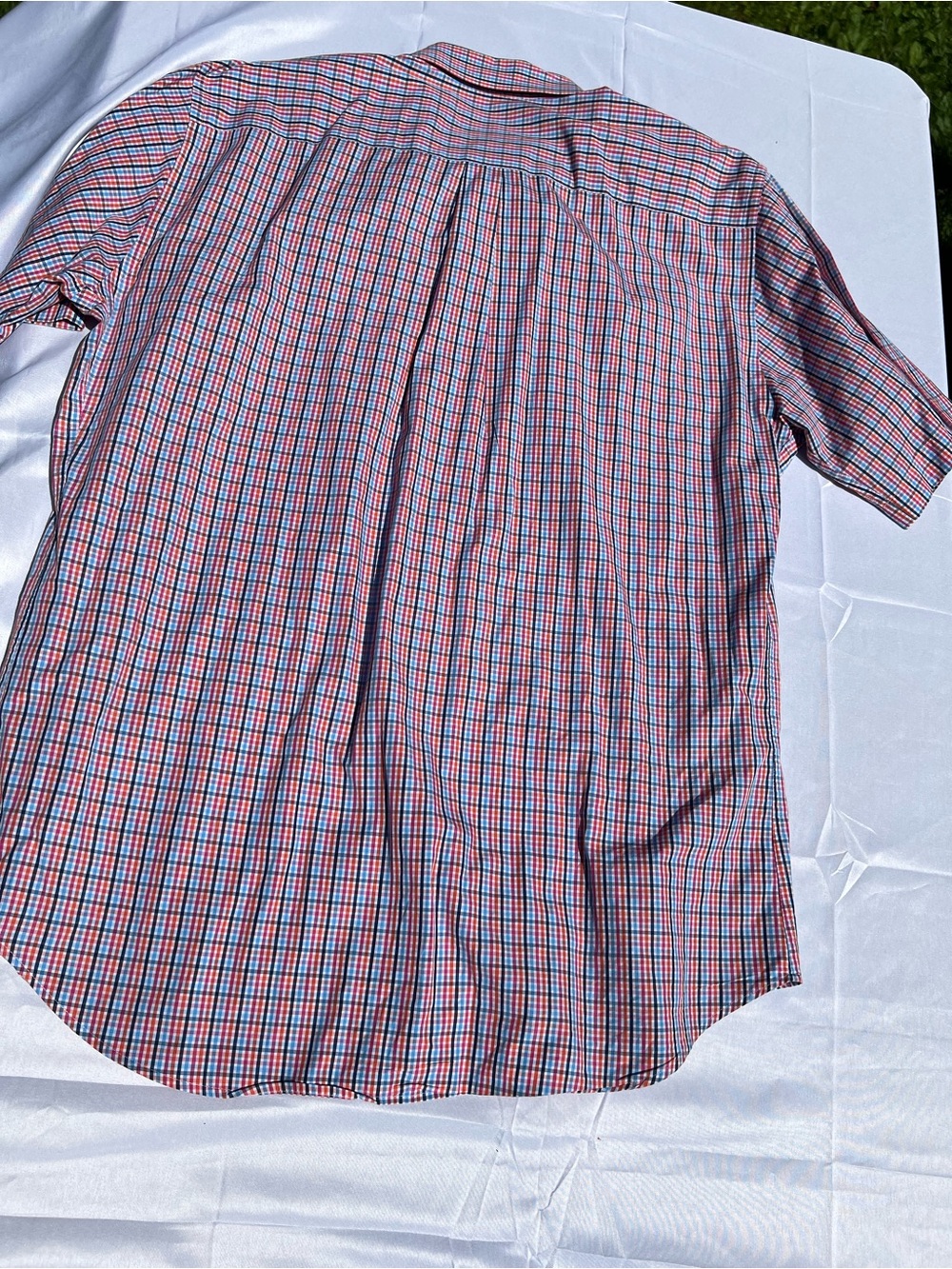 Peter Millar Men’s Red and Blue Checked Button-Down Shirt - Picture 4 of 8